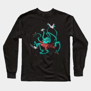 Stressed out Octopus Long Sleeve T-Shirt